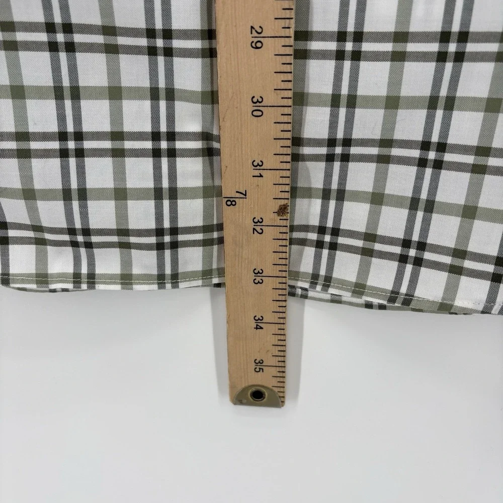 Banana Republic Slim Fit Stripe Button Down Shirt Men's Size XXL Green